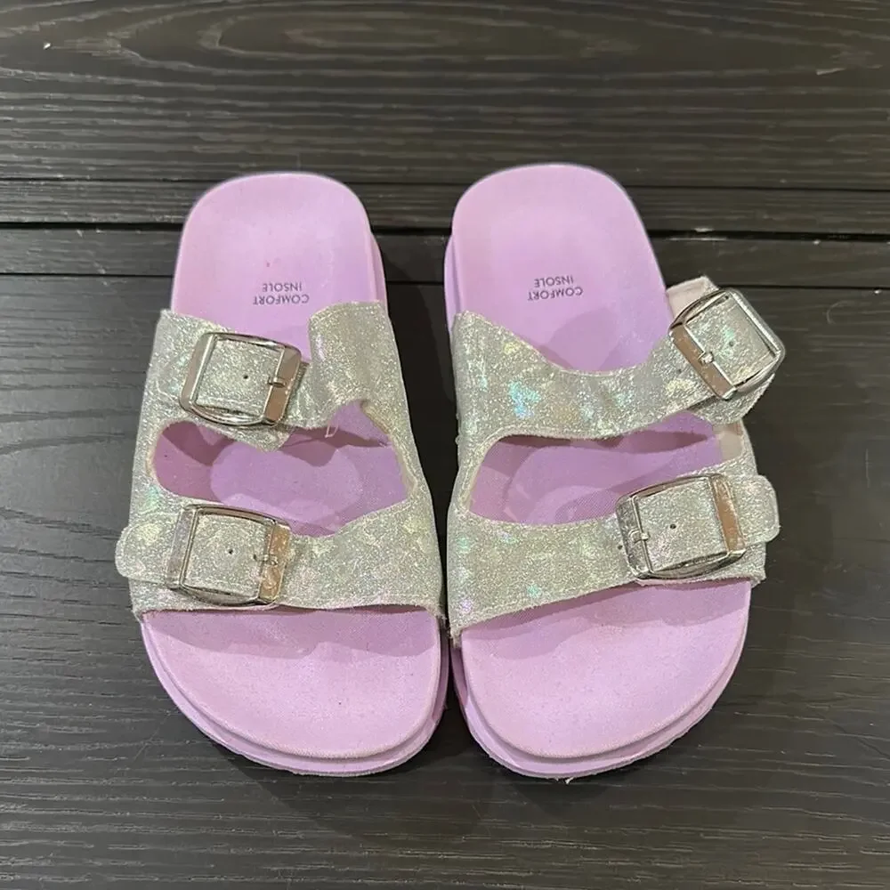 Comfort Zone Kids Glitter Sandals - Purple